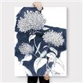 Picture of Hydrangea flower on blue bkg _GroupedProduct_Rectangle_Portrait_Canvas_