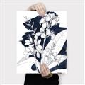 Picture of Blue & White Flower I  _GroupedProduct_Rectangle_Portrait_Canvas_