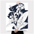 Picture of Blue & White Flower I  _GroupedProduct_Rectangle_Portrait_Canvas_