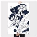 Picture of Blue & White Flower I  _GroupedProduct_Rectangle_Portrait_Canvas_
