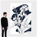 Picture of Blue & White Flower I  _GroupedProduct_Rectangle_Portrait_Canvas_