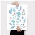 Picture of Blue Leaves IV _GroupedProduct_Rectangle_Portrait_Canvas_