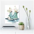 Picture of Teal Shoe Garden  _GroupedProduct_Rectangle_Portrait_Canvas_