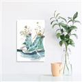 Picture of Teal Shoe Garden  _GroupedProduct_Rectangle_Portrait_Canvas_
