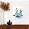 Picture of Teal Shoe Garden  _GroupedProduct_Rectangle_Portrait_Canvas_