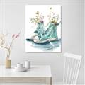 Picture of Teal Shoe Garden  _GroupedProduct_Rectangle_Portrait_Canvas_
