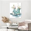 Picture of Teal Shoe Garden  _GroupedProduct_Rectangle_Portrait_Canvas_