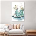 Picture of Teal Shoe Garden  _GroupedProduct_Rectangle_Portrait_Canvas_
