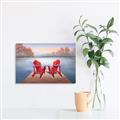 Picture of Red Muskoka Chairs _GroupedProduct_Rectangle_Landscape_Canvas_