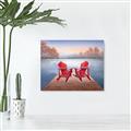 Picture of Red Muskoka Chairs _GroupedProduct_Rectangle_Landscape_Canvas_