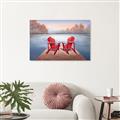 Picture of Red Muskoka Chairs _GroupedProduct_Rectangle_Landscape_Canvas_