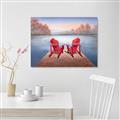 Picture of Red Muskoka Chairs _GroupedProduct_Rectangle_Landscape_Canvas_