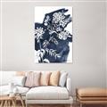 Picture of White fower on blue bkg _GroupedProduct_Rectangle_Portrait_Canvas_