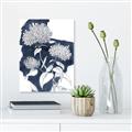 Picture of Hydrangea flower on blue bkg _GroupedProduct_Rectangle_Portrait_Canvas_