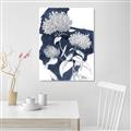 Picture of Hydrangea flower on blue bkg _GroupedProduct_Rectangle_Portrait_Canvas_