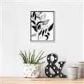 Picture of Black Botanical _GroupedProduct_Rectangle_Portrait_Canvas_Framed_