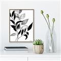 Picture of Black Botanical _GroupedProduct_Rectangle_Portrait_Canvas_Framed_
