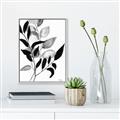 Picture of Black Botanical _GroupedProduct_Rectangle_Portrait_Canvas_Framed_