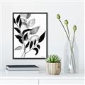 Picture of Black Botanical _GroupedProduct_Rectangle_Portrait_Canvas_Framed_