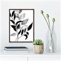 Picture of Black Botanical _GroupedProduct_Rectangle_Portrait_Canvas_Framed_