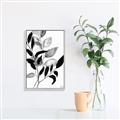 Picture of Black Botanical _GroupedProduct_Rectangle_Portrait_Canvas_Framed_