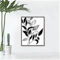 Picture of Black Botanical _GroupedProduct_Rectangle_Portrait_Canvas_Framed_
