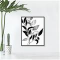 Picture of Black Botanical _GroupedProduct_Rectangle_Portrait_Canvas_Framed_