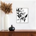 Picture of Black Botanical _GroupedProduct_Rectangle_Portrait_Canvas_Framed_
