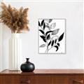 Picture of Black Botanical _GroupedProduct_Rectangle_Portrait_Canvas_Framed_