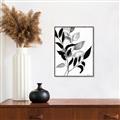 Picture of Black Botanical _GroupedProduct_Rectangle_Portrait_Canvas_Framed_