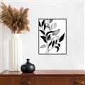 Picture of Black Botanical _GroupedProduct_Rectangle_Portrait_Canvas_Framed_