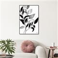 Picture of Black Botanical _GroupedProduct_Rectangle_Portrait_Canvas_Framed_