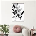 Picture of Black Botanical _GroupedProduct_Rectangle_Portrait_Canvas_Framed_