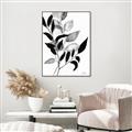 Picture of Black Botanical _GroupedProduct_Rectangle_Portrait_Canvas_Framed_