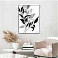 Picture of Black Botanical _GroupedProduct_Rectangle_Portrait_Canvas_Framed_