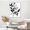 Picture of Black Botanical _GroupedProduct_Rectangle_Portrait_Canvas_Framed_