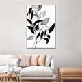 Picture of Black Botanical _GroupedProduct_Rectangle_Portrait_Canvas_Framed_