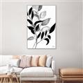 Picture of Black Botanical _GroupedProduct_Rectangle_Portrait_Canvas_Framed_