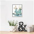 Picture of Teal Shoe Garden  _GroupedProduct_Rectangle_Portrait_Canvas_Framed_
