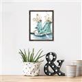 Picture of Teal Shoe Garden  _GroupedProduct_Rectangle_Portrait_Canvas_Framed_