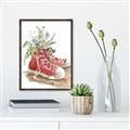 Picture of Red Shoe Garden  _GroupedProduct_Rectangle_Portrait_Canvas_Framed_