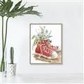 Picture of Red Shoe Garden  _GroupedProduct_Rectangle_Portrait_Canvas_Framed_