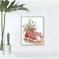 Picture of Red Shoe Garden  _GroupedProduct_Rectangle_Portrait_Canvas_Framed_