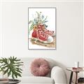 Picture of Red Shoe Garden  _GroupedProduct_Rectangle_Portrait_Canvas_Framed_