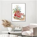 Picture of Red Shoe Garden  _GroupedProduct_Rectangle_Portrait_Canvas_Framed_