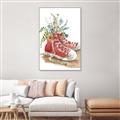 Picture of Red Shoe Garden  _GroupedProduct_Rectangle_Portrait_Canvas_Framed_