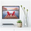 Picture of Red Muskoka Chairs _GroupedProduct_Rectangle_Landscape_Canvas_Framed_