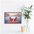 Picture of Red Muskoka Chairs _GroupedProduct_Rectangle_Landscape_Canvas_Framed_