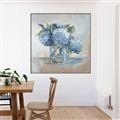 Picture of Blue Hydrangea _GroupedProduct_Square_Canvas_Framed_