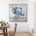 Picture of Blue Hydrangea _GroupedProduct_Square_Canvas_Framed_